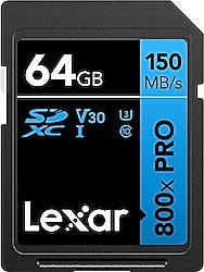 Lexar Blue Series 800x Pro LSD0800P064G Class 10 UHS-I U3 V30 64 GB Hafıza Kartı