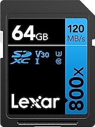 Lexar Blue Series 800x LSD0800064G-BNN Class 10 UHS-I U3 V30 64 GB Hafıza Kartı