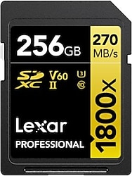 Lexar Gold Series 1800x LSD1800256G Class 10 UHS-II U3 V60 256 GB Hafıza Kartı