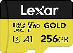 Lexar Professional Gold SeriesLMSGOLD256G Class 10 UHS-II U3 A1 V60 256 GB Micro SD Kart