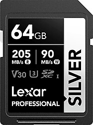 Lexar Professional Silver LSDSILV064G UHS-I U3 V30 64 GB Hafıza Kartı