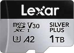 Lexar Professional Silver Plus LMSSIPL001T Class 10 UHS-I U3 A2 V30 1 TB Micro SD Kart