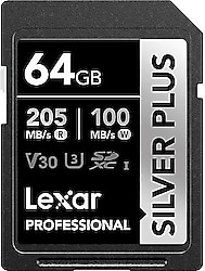 Lexar Professional Silver Plus LSDSIPL064G UHS-I U3 V30 64 GB Hafıza Kartı