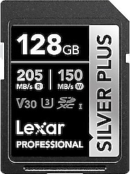 Lexar Professional Silver Plus LSDSIPL128G UHS-I U3 V30 128 GB Hafıza Kartı