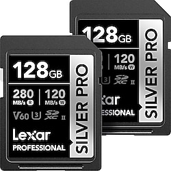 Lexar Silver Pro LSDSIPR128G-B2NN Class 10 UHS-II U3 V60 128 GB 2'li Hafıza Kartı