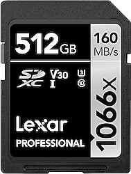 Lexar Professional Silver Series 1066x Class 10 UHS-I U3 V30 512 GB Hafıza Kartı