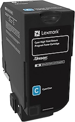 Lexmark 74C5HC0 Mavi Toner