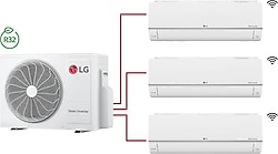 LG DP4 DP4MULTI Inverter Multi Wi-Fi 9+9+18 BTU Split Klima