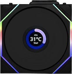 Lian Li UNI FAN TL Wireless LCD 120 Reverse G99.12RTLLCD1W1B.00 Siyah 12 cm Kasa Fanı