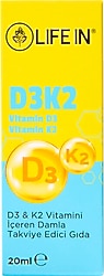 Life In D3+K2 Vitamini 20 ml Damla