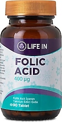 Life In Folik Asit 400 mg 90 Tablet