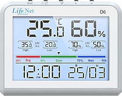 Life Net D6 Dijital Nem Ölçer ve Termometre