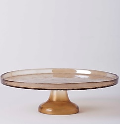 Linens Gleam Amber 32 cm Ayaklı Servis Tabağı