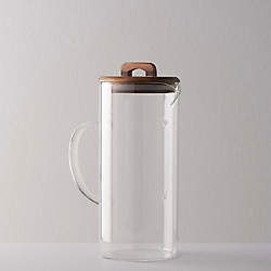 Linens Handle Akasya Kapaklı 1300 ml Cam Sürahi