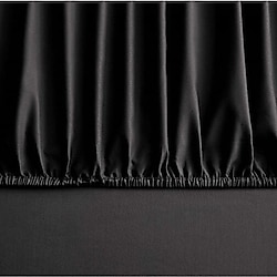 Linens Mix&Match Siyah Pamuk Saten Çift Kişilik Lastikli Çarşaf