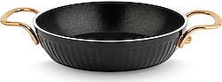 Lines Maya Siyah Altın Kulp 20 cm Granit Sahan