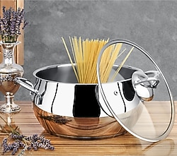 Lines Zeycan Küre 24 cm Derin Çelik Tencere