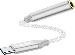 LinkTech A195 Type-C to Aux Dönüştürücü Beyaz