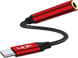LinkTech A195 Type-C to Aux Dönüştürücü Kırmızı