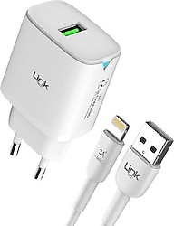 LinkTech C302 12 W Beyaz Lightning Kablolu Hızlı Şarj Aleti