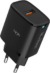 LinkTech C304 18 W Siyah Hızlı Şarj Adaptörü