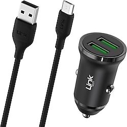 LinkTech C481 Eco 12 W Micro USB Kablolu Araç Şarj Aleti