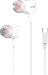 LinkTech H16 Beyaz Type-C Kablolu Kulak İçi Kulaklık
