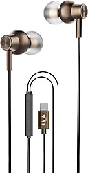 LinkTech H72 Kahverengi Type-C Kablolu Kulak İçi Kulaklık