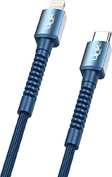 LinkTech K599 1 m Mavi Type-C to Lightning Şarj Kablosu