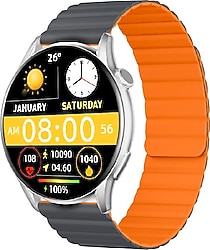 LinkTech LT Watch S104 Premium Gri-Turuncu Akıllı Saat