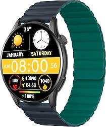 LinkTech LT Watch S104 Premium Siyah-Yeşil Akıllı Saat