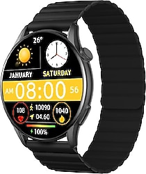 LinkTech LT Watch S104 Premium Siyah Akıllı Saat