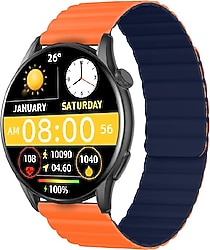 LinkTech LT Watch S104 Premium Turuncu-Lacivert Akıllı Saat