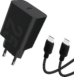 LinkTech T459E Eco 25 W Siyah Type-C Kablolu Hızlı Şarj Aleti