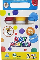 Lino Dot Yıkanabilir 3'lü Marker Kalem Seti