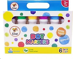 Lino Dot Yıkanabilir 6'lı Marker Kalem Seti