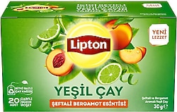 Lipton Şeftali ve Bergamot Esintisi Yeşil Çay 20'li