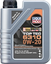 Liqui Moly Top Tec 6310 0W-20 1 lt Motor Yağı