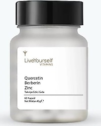 Live Yourself Vitamins Quercetin Berberin Zinc 60 Kapsül