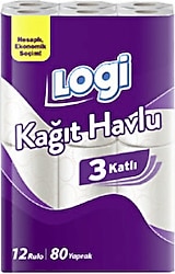 Logi 3 Katlı 12'li Kağıt Havlu