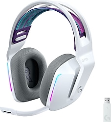 Logitech G733 7.1 981-000883 Kablosuz Mikrofonlu Kulak Üstü Oyuncu Kulaklığı Beyaz