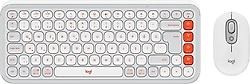 Logitech Pop Icon Combo 920-013076 Beyaz Kablosuz Klavye Mouse Seti