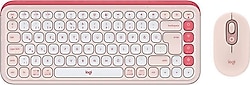 Logitech Pop Icon Combo 920-013077 Pembe Kablosuz Klavye Mouse Seti