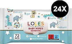 Lole's Sensitive 72 Yaprak 24'lü Paket Islak Mendil