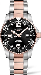 Longines HydroConquest L3.781.3.58.7 Çelik Kordon Siyah-Rose Gold Erkek Kol Saati