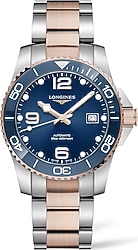 Longines HydroConquest L3.781.3.98.7 Çelik Kordon Mavi-Rose Gold Erkek Kol Saati