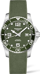 Longines HydroConquest L3.781.4.06.9 Silikon Kordon Yeşil Erkek Kol Saati