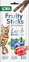 Lora Kuzu Etli ve Yaban Mersinli 3x5 gr Stick Kedi Ödül Maması
