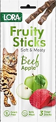 Lora Sığır Etli ve Elmalı 3x5 gr Stick Kedi Ödül Maması
