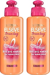 L'Oreal Paris Elseve Dream Long Bye-Bye Makas 200 ml 2 Adet Durulanmayan Saç Kremi